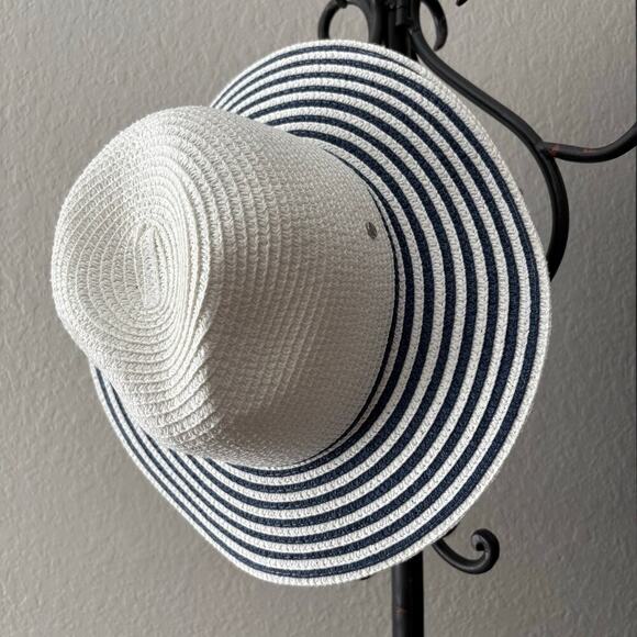 JONES NEW YORK Women's Sun Hat Sz OS Summer Cruise Ship Cabana Beachy Nautical - Picture 2 of 8